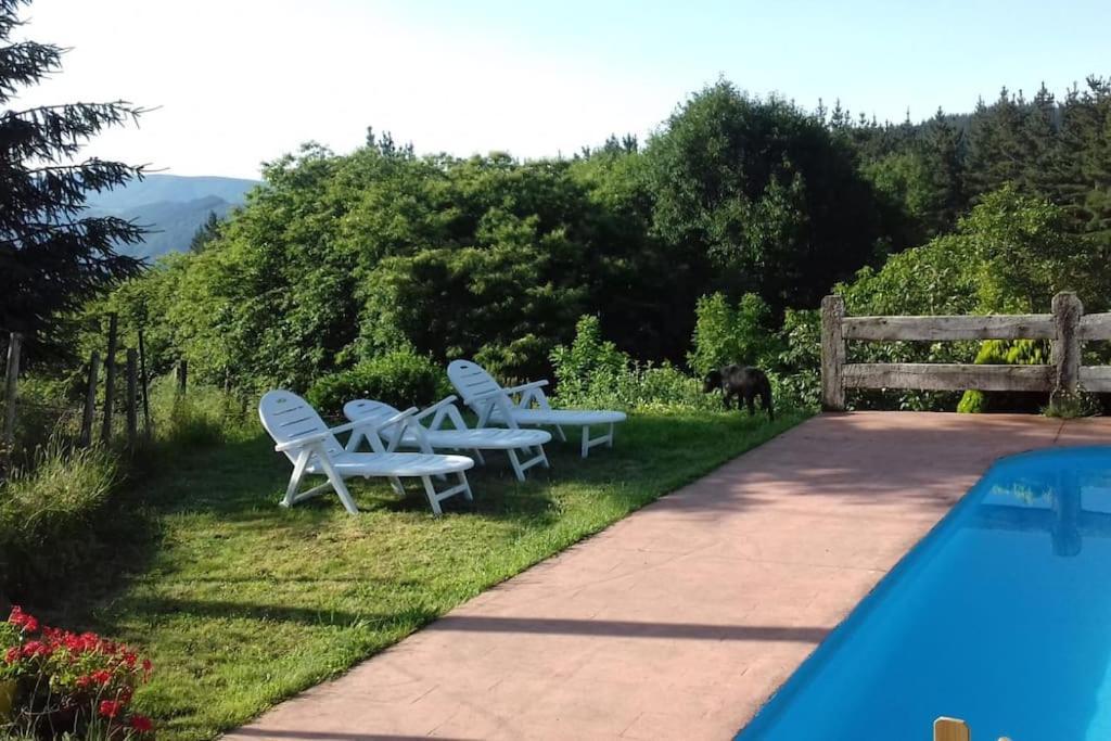 Caserio Vasco Con Piscina Y Barbacoa Orozko Eksteriør billede